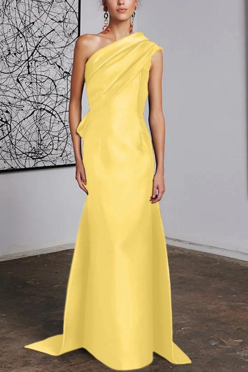 Sheath Column One Shoulder Mother of the Bride Dresses CM0372 - COCOMELODY