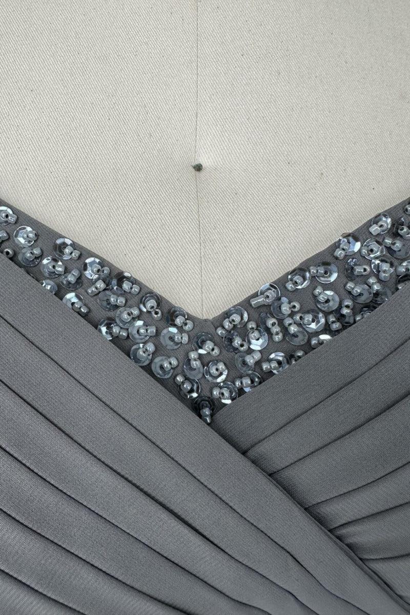 Sheath Off the Shoulder Sleeveless Floor Length Mother Dresses CM0379 - COCOMELODY