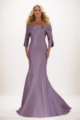 Trumpet-Mermaid Maxi Satin Mother of the Bride Dresses CM0381 - COCOMELODY