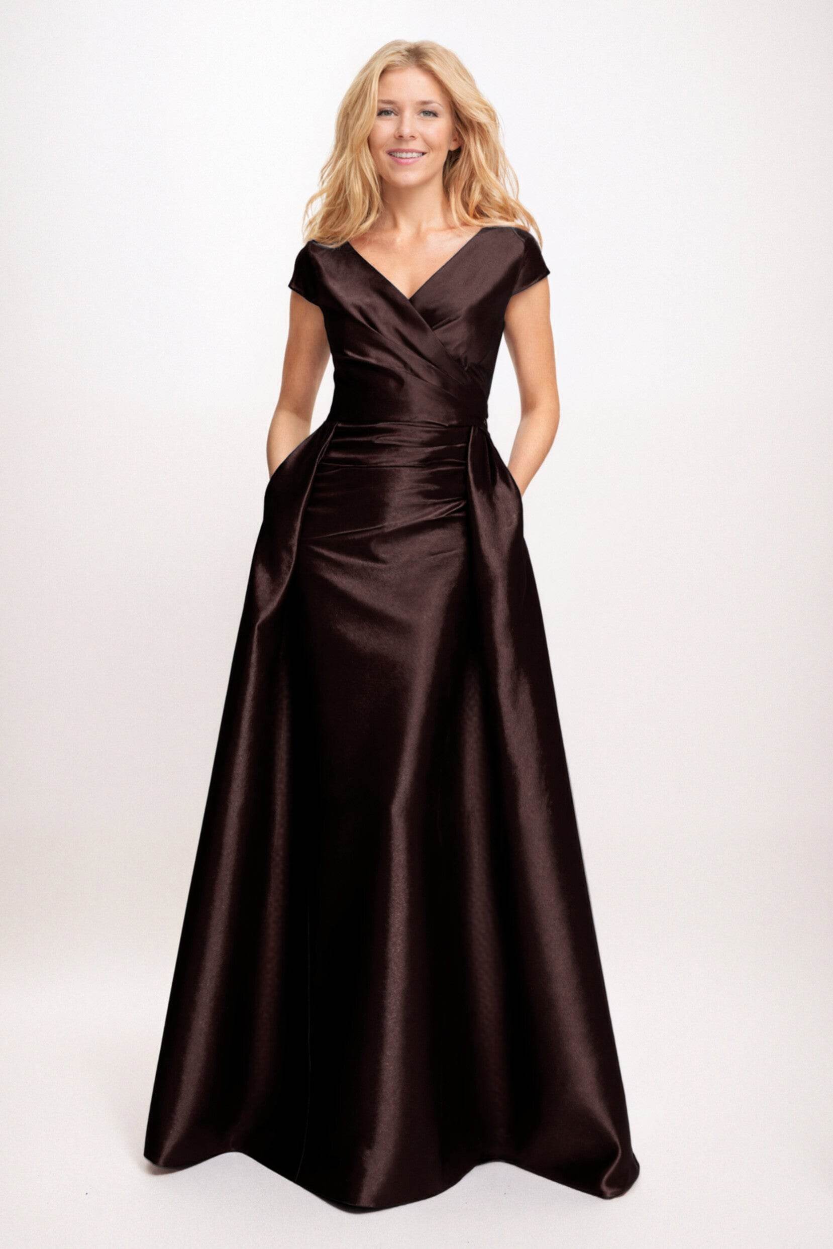 Trumpet-Mermaid Maxi Satin Mother of the Bride Dresses CM0382 - COCOMELODY