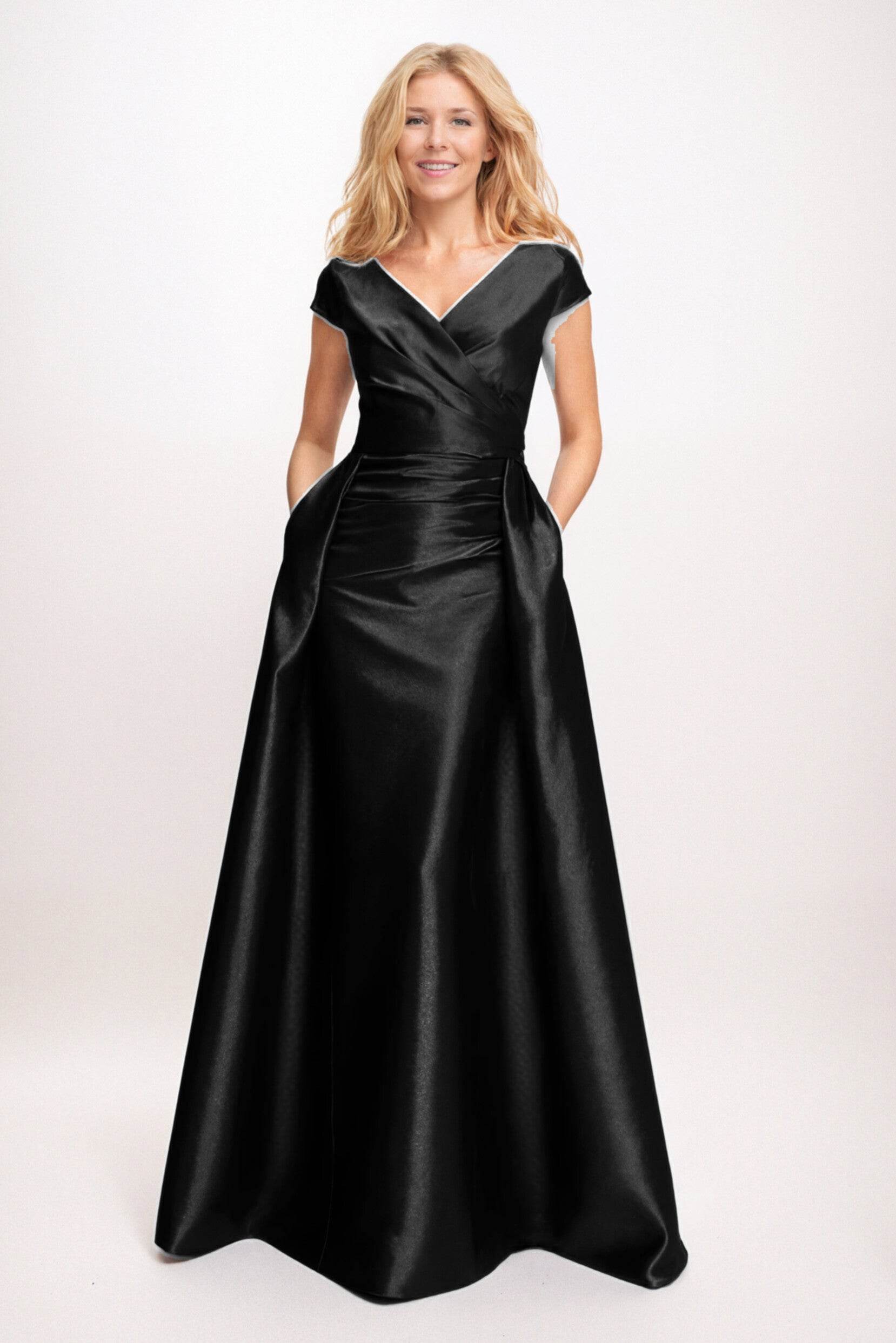 Trumpet-Mermaid Maxi Satin Mother of the Bride Dresses CM0382 - COCOMELODY