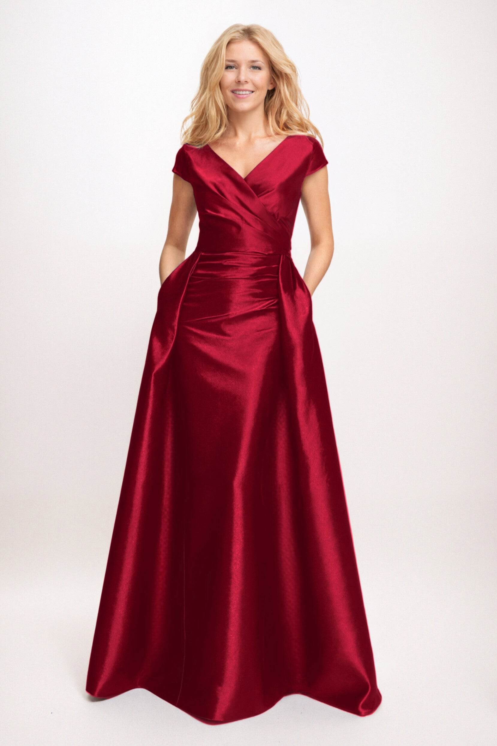 Trumpet-Mermaid Maxi Satin Mother of the Bride Dresses CM0382 - COCOMELODY