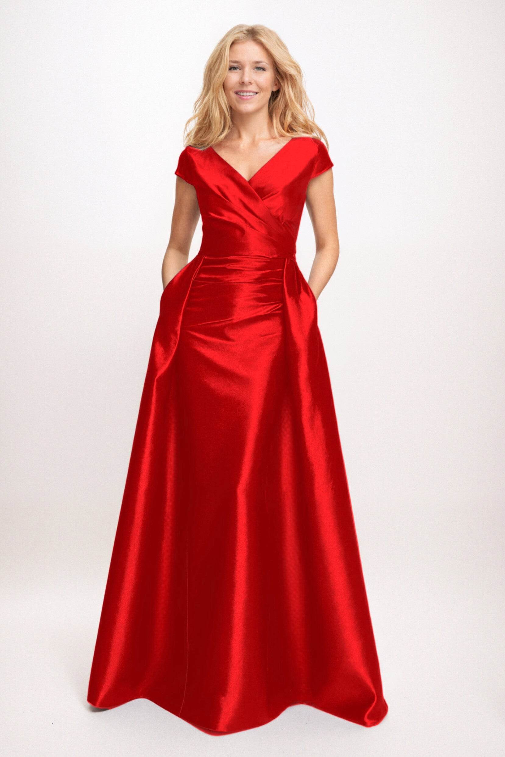 Trumpet-Mermaid Maxi Satin Mother of the Bride Dresses CM0382 - COCOMELODY