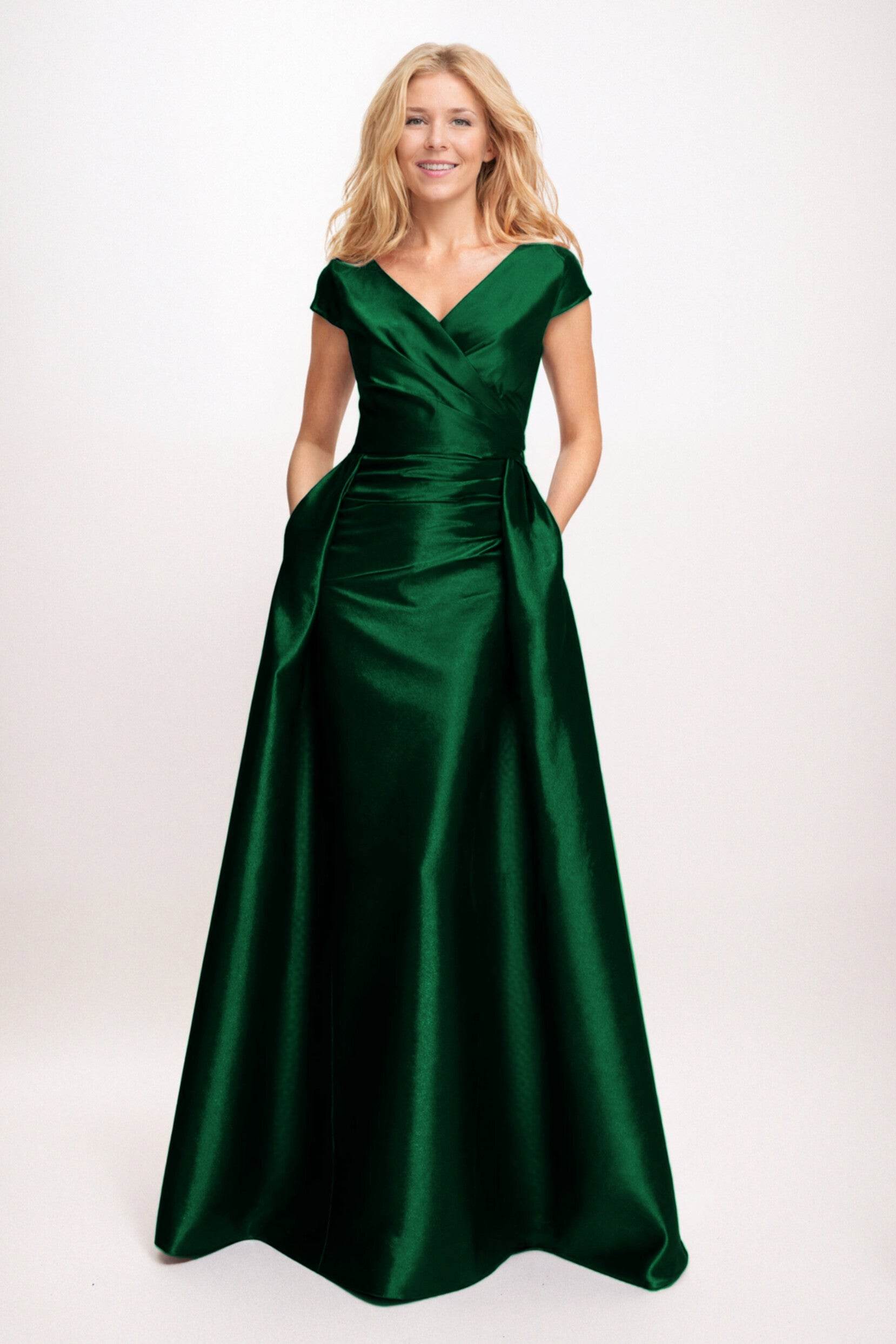 Trumpet-Mermaid Maxi Satin Mother of the Bride Dresses CM0382 - COCOMELODY