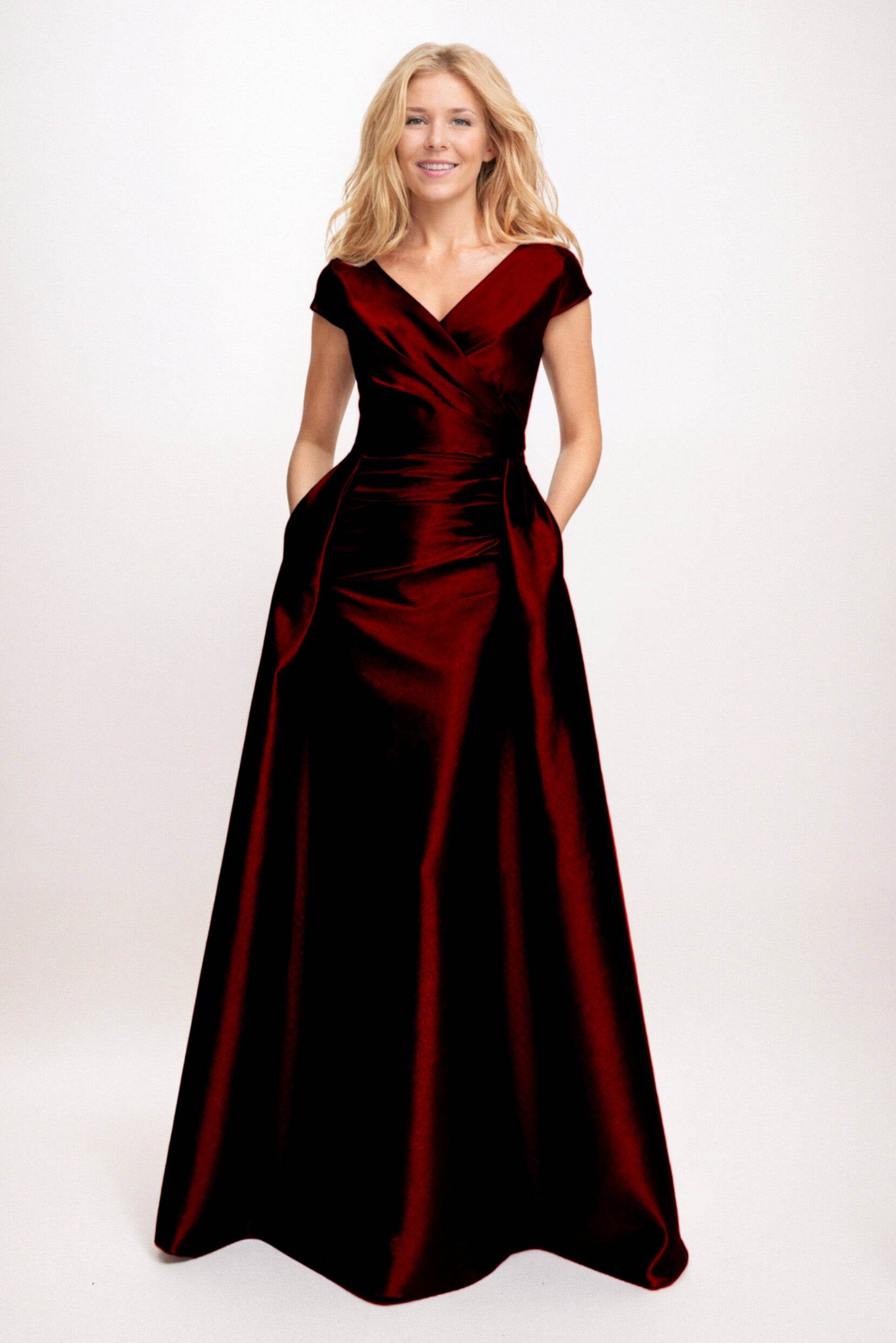 Trumpet-Mermaid Maxi Satin Mother of the Bride Dresses CM0382 - COCOMELODY
