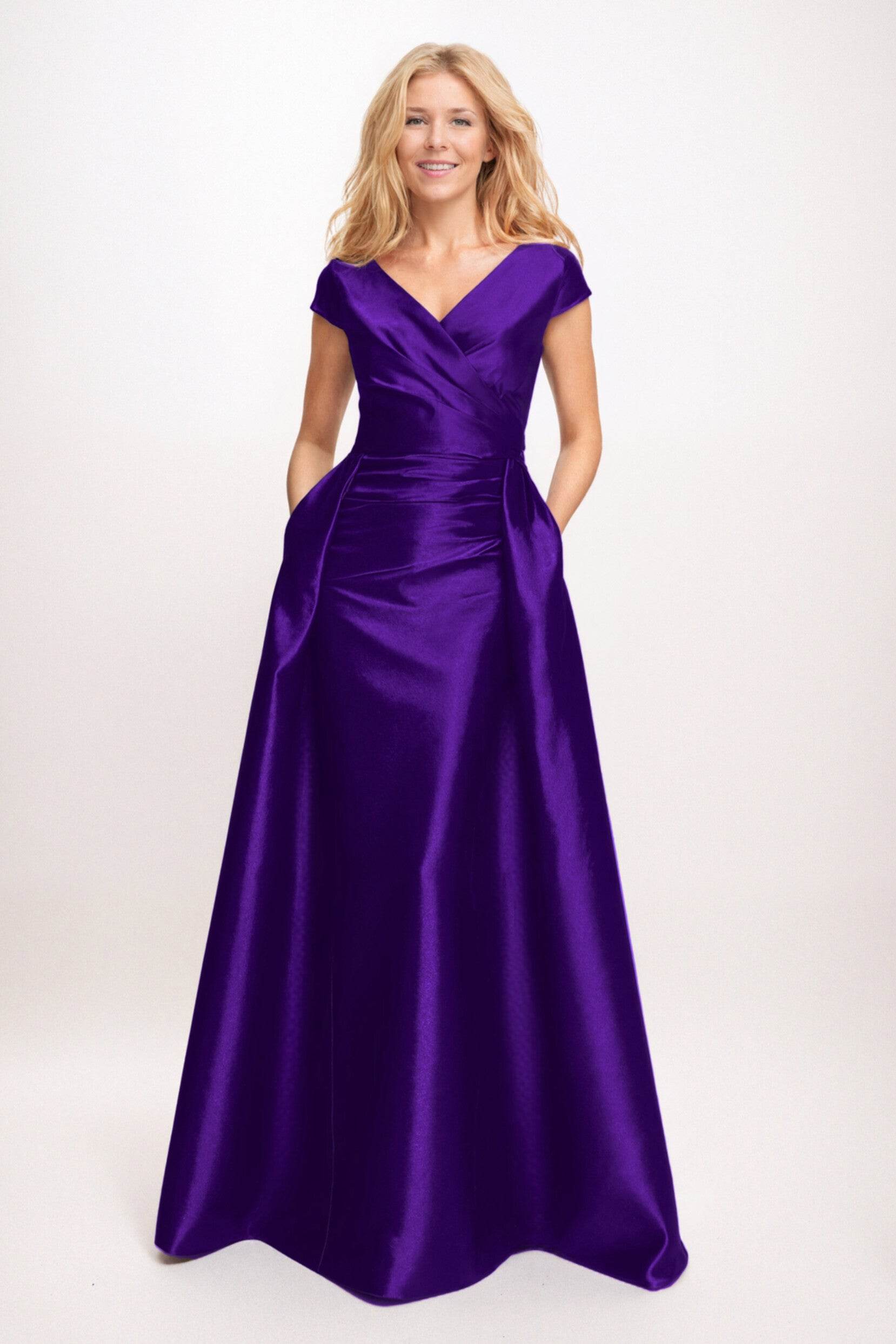 Trumpet-Mermaid Maxi Satin Mother of the Bride Dresses CM0382 - COCOMELODY