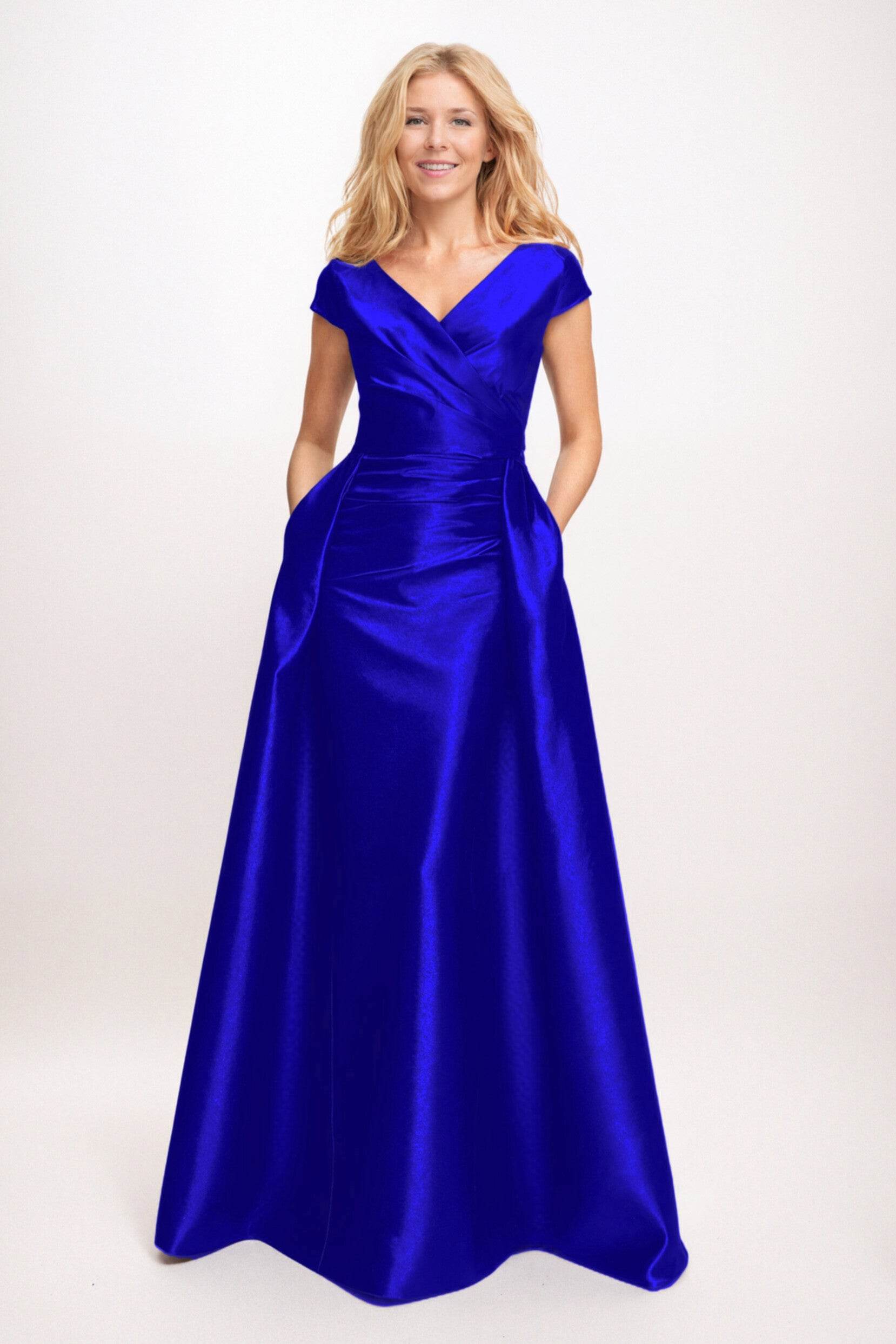 Trumpet-Mermaid Maxi Satin Mother of the Bride Dresses CM0382 - COCOMELODY