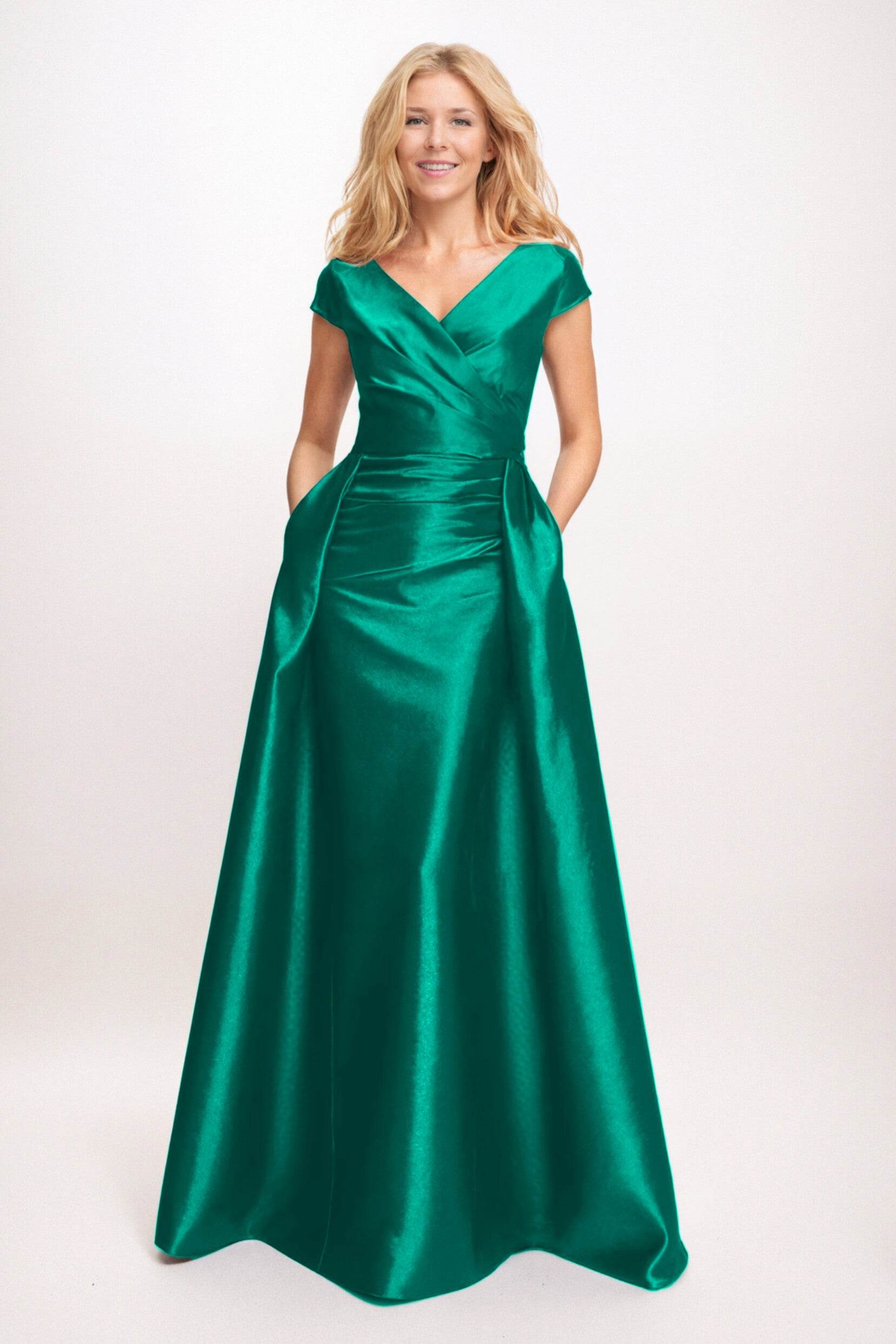 Trumpet-Mermaid Maxi Satin Mother of the Bride Dresses CM0382 - COCOMELODY