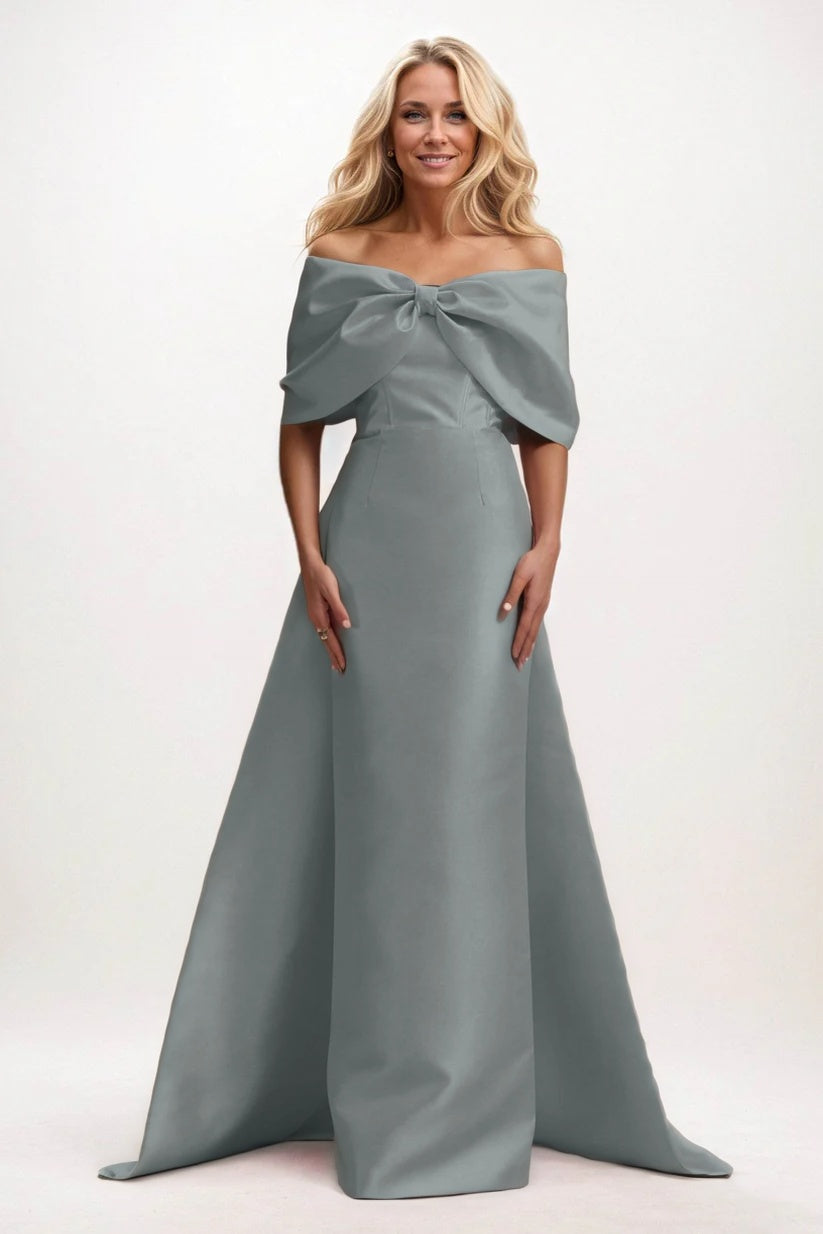Trumpet-Mermaid Maxi Satin Mother of the Bride Dresses CM0387 - COCOMELODY
