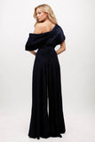 Jumpsuit Maxi Elastic Satin Chiffon Mother of the Bride Dresses CM0391