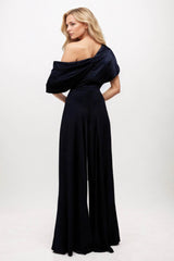 Jumpsuit Maxi Elastic Satin Chiffon Mother of the Bride Dresses CM0391 - COCOMELODY