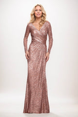 Sheath-Column Maxi Sequined Mother of the Bride Dresses CM0394 - COCOMELODY