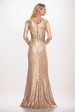 Sheath-Column Maxi Sequined Mother of the Bride Dresses CM0394 - COCOMELODY