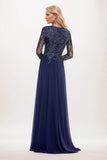 A-Line Maxi Chiffon Mother of the Bride Dresses CM0396