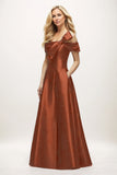 A-Line Maxi Satin Mother of the Bride Dresses CM0397