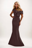 Trumpet-Mermaid Maxi Satin Mother of the Bride Dresses CM0398