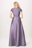 A-Line Maxi Satin Mother of the Bride Dresses CM0400 - COCOMELODY