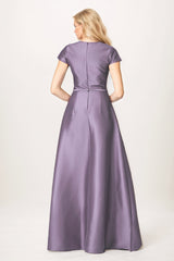 A-Line Maxi Satin Mother of the Bride Dresses CM0400