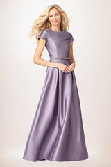 A-Line Maxi Satin Mother of the Bride Dresses CM0400