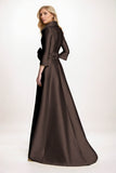 A-Line Maxi Satin Mother of the Bride Dresses CM0402 - COCOMELODY