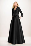 A-Line Maxi Satin Mother of the Bride Dresses CM0402