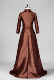 A-Line Maxi Satin Mother of the Bride Dresses CM0402