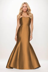 Trumpet-Mermaid Maxi Satin Mother of the Bride Dresses CM0407 - COCOMELODY