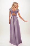 A-Line Maxi Satin Mother of the Bride Dresses CM0408 - COCOMELODY