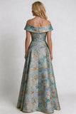 A-Line Floor Length Jacquard Mother of the Bride Dress CM0430