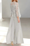 A-Line Floor Length Chiffon Mother of the Bride Dress CM0431