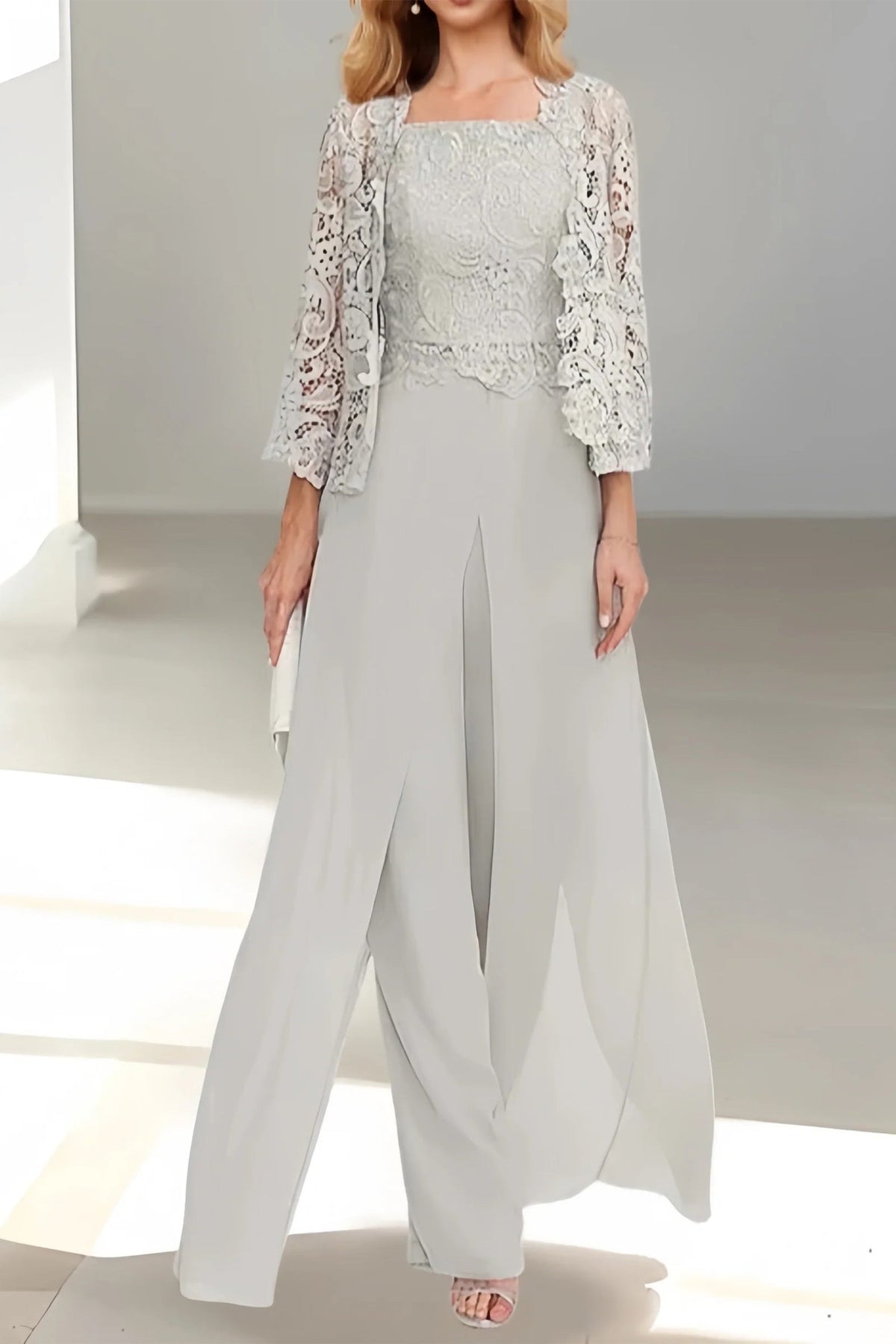 A-Line Floor Length Chiffon Mother of the Bride Dress CM0431