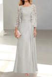 A-Line Floor Length Chiffon Mother of the Bride Dress CM0432