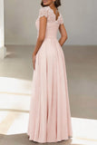 A-Line Floor Length Chiffon Mother of the Bride Dress CM0434