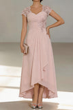 A-Line Tea Length Chiffon Mother of the Bride Dress CM0435