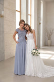 A-Line Floor Length Chiffon Mother of the Bride Dress CM0437