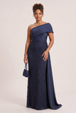 Sheath-Column Floor Length Satin Mother of the Bride Dress CM0438