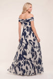 A-Line Maxi Printed Chiffon Mother of the Bride Dress CM0443