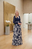 A-Line Maxi Printed Chiffon Mother of the Bride Dress CM0447