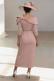 Sheath-Column Ankle Length Satin Mother of the Bride Dress CM0460