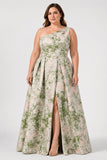 A-Line Floor Length Jacquard Mother of the Bride Dress CM0463