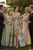 A-Line Floor Length Jacquard Mother of the Bride Dress CM0463