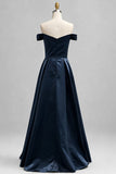 A-Line Floor Length Satin Mother of the Bride Dress CM0467