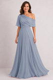 A-Line Floor Length Chiffon Mother of the Bride Dress CM0469