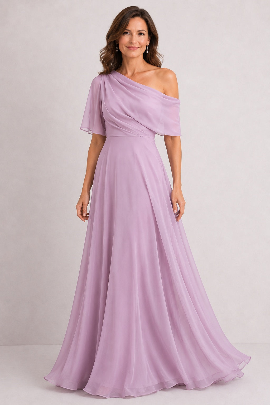 A-Line Floor Length Chiffon Mother of the Bride Dress CM0469