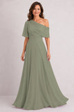 A-Line Floor Length Chiffon Mother of the Bride Dress CM0469