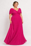 A-Line Floor Length Chiffon Mother of the Bride Dress CM0473