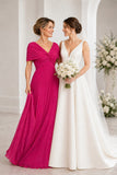 A-Line Floor Length Chiffon Mother of the Bride Dress CM0473