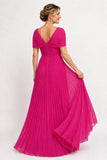 A-Line Floor Length Chiffon Mother of the Bride Dress CM0473