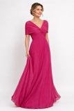 A-Line Floor Length Chiffon Mother of the Bride Dress CM0473