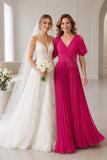 A-Line Floor Length Chiffon Mother of the Bride Dress CM0474